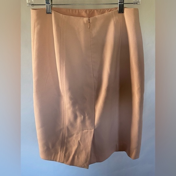 Banana Republic peachy/pink gold zipper front skirt women's size 2 - Picture 4 of 10